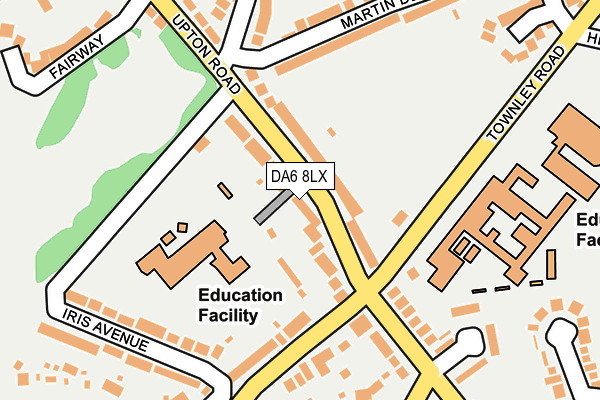DA6 8LX map - OS OpenMap – Local (Ordnance Survey)