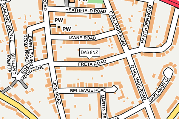 DA6 8NZ map - OS OpenMap – Local (Ordnance Survey) DA6 8NZ map - OS OpenMap – Local (Ordnance Survey)