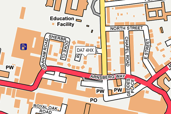 DA7 4HX map - OS OpenMap – Local (Ordnance Survey) DA7 4HX map - OS OpenMap – Local (Ordnance Survey)