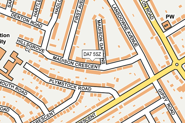 DA7 5SZ map - OS OpenMap – Local (Ordnance Survey) DA7 5SZ map - OS OpenMap – Local (Ordnance Survey)