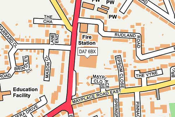DA7 6BX map - OS OpenMap – Local (Ordnance Survey) DA7 6BX map - OS OpenMap – Local (Ordnance Survey)