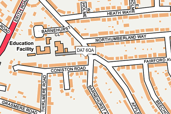 DA7 6QA map - OS OpenMap – Local (Ordnance Survey) DA7 6QA map - OS OpenMap – Local (Ordnance Survey)