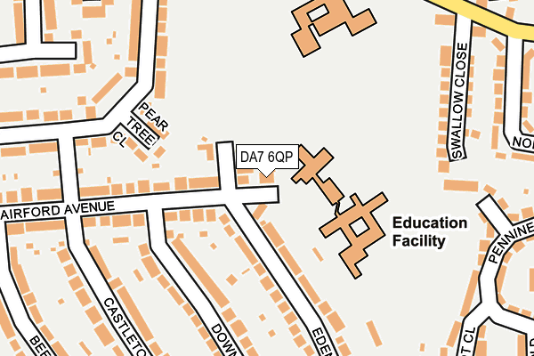 DA7 6QP map - OS OpenMap – Local (Ordnance Survey) DA7 6QP map - OS OpenMap – Local (Ordnance Survey)