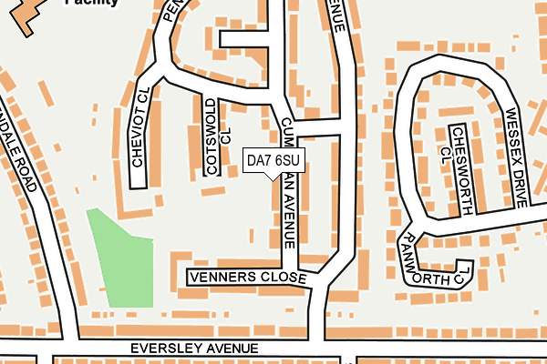 DA7 6SU map - OS OpenMap – Local (Ordnance Survey) DA7 6SU map - OS OpenMap – Local (Ordnance Survey)