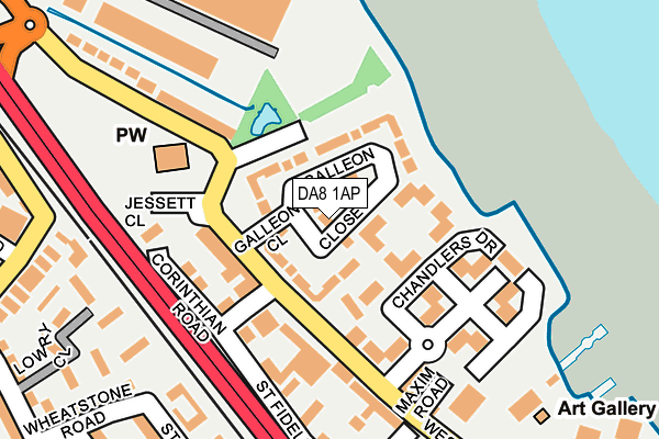 DA8 1AP map - OS OpenMap – Local (Ordnance Survey) DA8 1AP map - OS OpenMap – Local (Ordnance Survey)