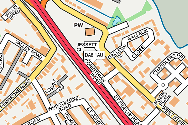 DA8 1AU map - OS OpenMap – Local (Ordnance Survey) DA8 1AU map - OS OpenMap – Local (Ordnance Survey)