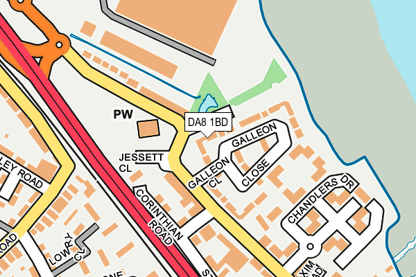 DA8 1BD map - OS OpenMap – Local (Ordnance Survey) DA8 1BD map - OS OpenMap – Local (Ordnance Survey)