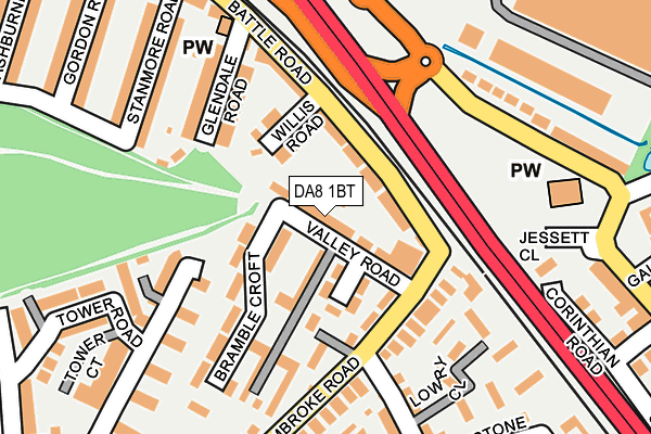 DA8 1BT map - OS OpenMap – Local (Ordnance Survey) DA8 1BT map - OS OpenMap – Local (Ordnance Survey)