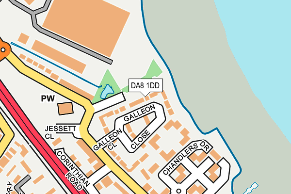 DA8 1DD map - OS OpenMap – Local (Ordnance Survey) DA8 1DD map - OS OpenMap – Local (Ordnance Survey)