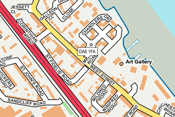 DA8 1FA map - OS OpenMap – Local (Ordnance Survey) DA8 1FA map - OS OpenMap – Local (Ordnance Survey)