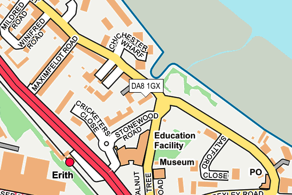 DA8 1GX map - OS OpenMap – Local (Ordnance Survey) DA8 1GX map - OS OpenMap – Local (Ordnance Survey)