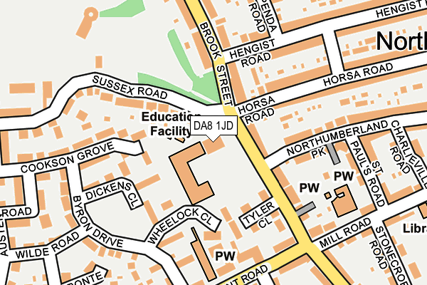 DA8 1JD map - OS OpenMap – Local (Ordnance Survey) DA8 1JD map - OS OpenMap – Local (Ordnance Survey)