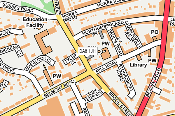 DA8 1JH map - OS OpenMap – Local (Ordnance Survey) DA8 1JH map - OS OpenMap – Local (Ordnance Survey)
