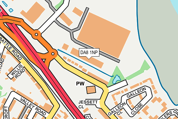 DA8 1NP map - OS OpenMap – Local (Ordnance Survey) DA8 1NP map - OS OpenMap – Local (Ordnance Survey)