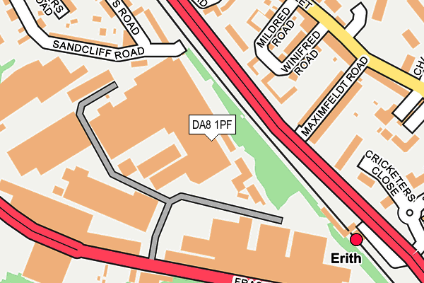 DA8 1PF map - OS OpenMap – Local (Ordnance Survey) DA8 1PF map - OS OpenMap – Local (Ordnance Survey)