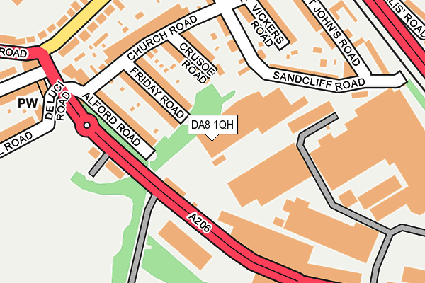 DA8 1QH map - OS OpenMap – Local (Ordnance Survey) DA8 1QH map - OS OpenMap – Local (Ordnance Survey)