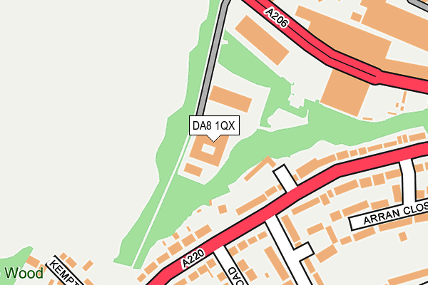 DA8 1QX map - OS OpenMap – Local (Ordnance Survey) DA8 1QX map - OS OpenMap – Local (Ordnance Survey)