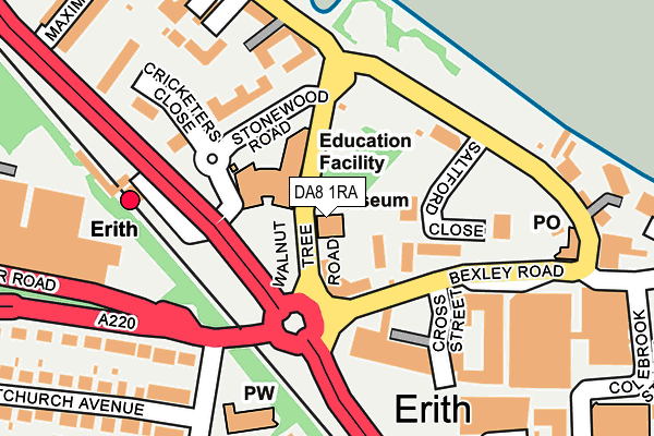 DA8 1RA map - OS OpenMap – Local (Ordnance Survey) DA8 1RA map - OS OpenMap – Local (Ordnance Survey)