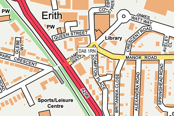DA8 1RN map - OS OpenMap – Local (Ordnance Survey) DA8 1RN map - OS OpenMap – Local (Ordnance Survey)