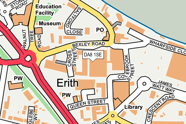 DA8 1SE map - OS OpenMap – Local (Ordnance Survey) DA8 1SE map - OS OpenMap – Local (Ordnance Survey)