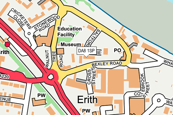 DA8 1SP map - OS OpenMap – Local (Ordnance Survey) DA8 1SP map - OS OpenMap – Local (Ordnance Survey)