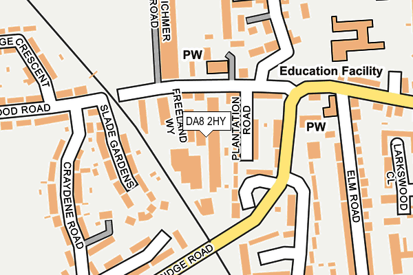 DA8 2HY map - OS OpenMap – Local (Ordnance Survey) DA8 2HY map - OS OpenMap – Local (Ordnance Survey)