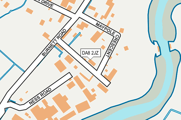 DA8 2JZ map - OS OpenMap – Local (Ordnance Survey) DA8 2JZ map - OS OpenMap – Local (Ordnance Survey)