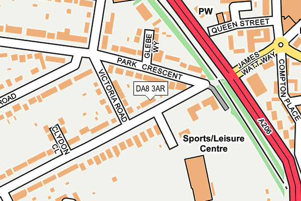 DA8 3AR map - OS OpenMap – Local (Ordnance Survey) DA8 3AR map - OS OpenMap – Local (Ordnance Survey)