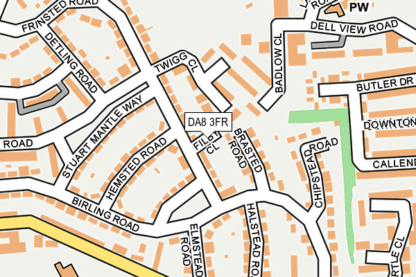 DA8 3FR map - OS OpenMap – Local (Ordnance Survey) DA8 3FR map - OS OpenMap – Local (Ordnance Survey)