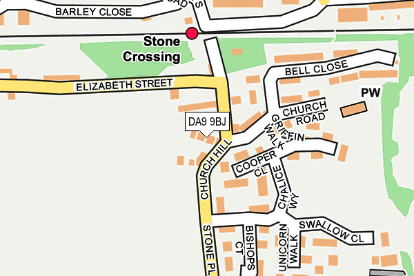 DA9 9BJ map - OS OpenMap – Local (Ordnance Survey) DA9 9BJ map - OS OpenMap – Local (Ordnance Survey)