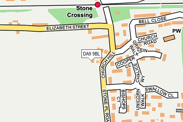 DA9 9BL map - OS OpenMap – Local (Ordnance Survey) DA9 9BL map - OS OpenMap – Local (Ordnance Survey)