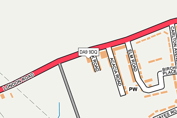 DA9 9DQ map - OS OpenMap – Local (Ordnance Survey) DA9 9DQ map - OS OpenMap – Local (Ordnance Survey)