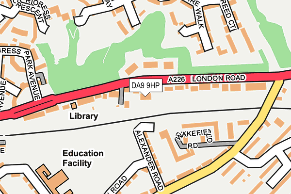 DA9 9HP map - OS OpenMap – Local (Ordnance Survey) DA9 9HP map - OS OpenMap – Local (Ordnance Survey)
