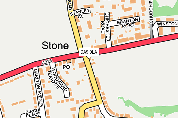 DA9 9LA map - OS OpenMap – Local (Ordnance Survey) DA9 9LA map - OS OpenMap – Local (Ordnance Survey)