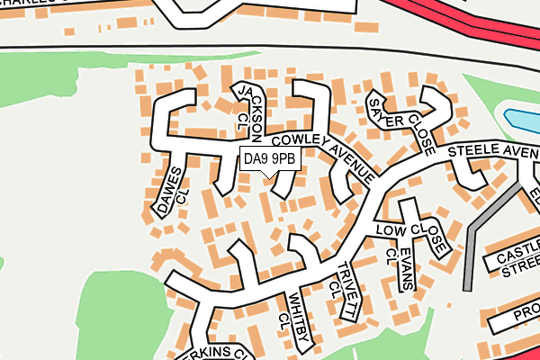 DA9 9PB map - OS OpenMap – Local (Ordnance Survey) DA9 9PB map - OS OpenMap – Local (Ordnance Survey)