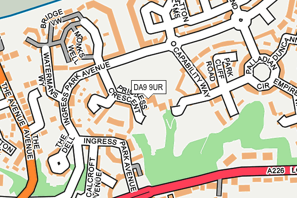 DA9 9UR map - OS OpenMap – Local (Ordnance Survey) DA9 9UR map - OS OpenMap – Local (Ordnance Survey)