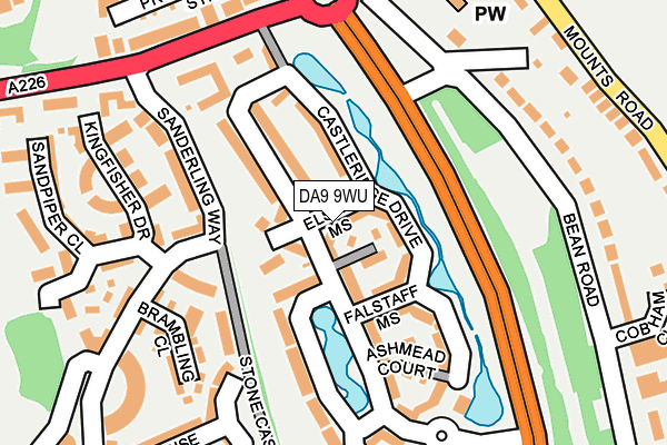 DA9 9WU map - OS OpenMap – Local (Ordnance Survey) DA9 9WU map - OS OpenMap – Local (Ordnance Survey)