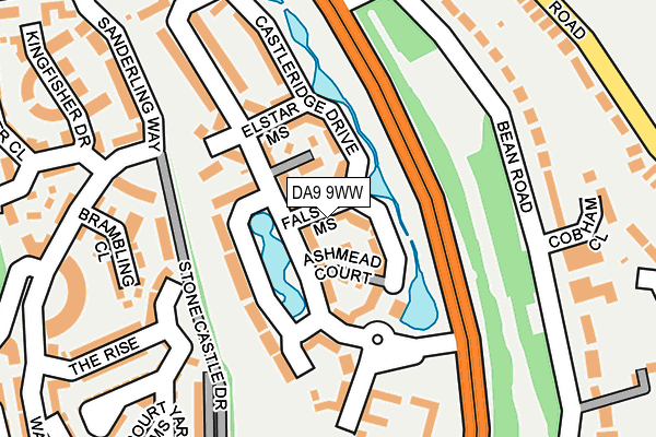 DA9 9WW map - OS OpenMap – Local (Ordnance Survey) DA9 9WW map - OS OpenMap – Local (Ordnance Survey)