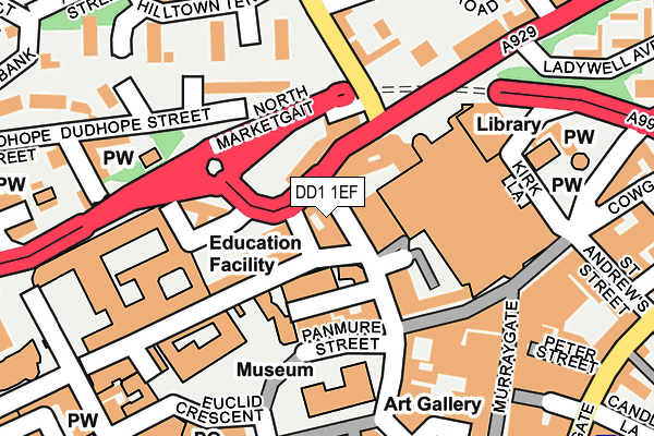 DD1 1EF map - OS OpenMap – Local (Ordnance Survey) DD1 1EF map - OS OpenMap – Local (Ordnance Survey)