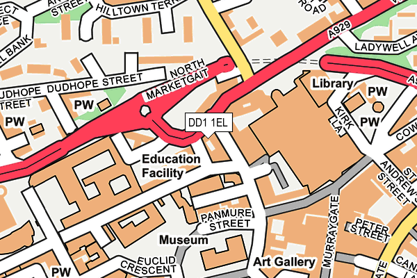 DD1 1EL map - OS OpenMap – Local (Ordnance Survey) DD1 1EL map - OS OpenMap – Local (Ordnance Survey)