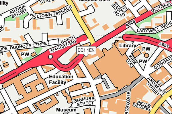 DD1 1EN map - OS OpenMap – Local (Ordnance Survey) DD1 1EN map - OS OpenMap – Local (Ordnance Survey)