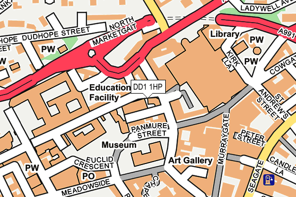 DD1 1HP map - OS OpenMap – Local (Ordnance Survey) DD1 1HP map - OS OpenMap – Local (Ordnance Survey)