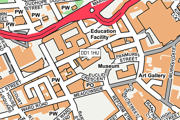 DD1 1HU map - OS OpenMap – Local (Ordnance Survey) DD1 1HU map - OS OpenMap – Local (Ordnance Survey)