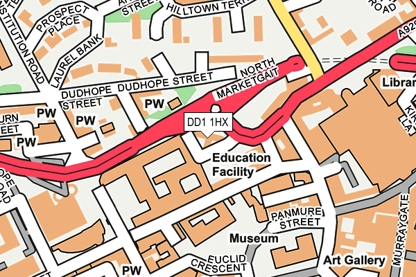 DD1 1HX map - OS OpenMap – Local (Ordnance Survey) DD1 1HX map - OS OpenMap – Local (Ordnance Survey)
