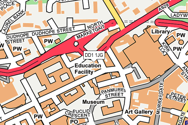 DD1 1JG map - OS OpenMap – Local (Ordnance Survey) DD1 1JG map - OS OpenMap – Local (Ordnance Survey)