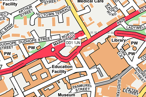 DD1 1JN map - OS OpenMap – Local (Ordnance Survey) DD1 1JN map - OS OpenMap – Local (Ordnance Survey)