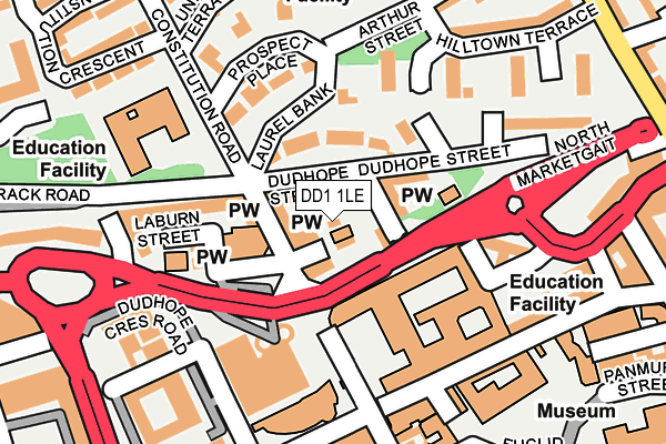 DD1 1LE map - OS OpenMap – Local (Ordnance Survey)