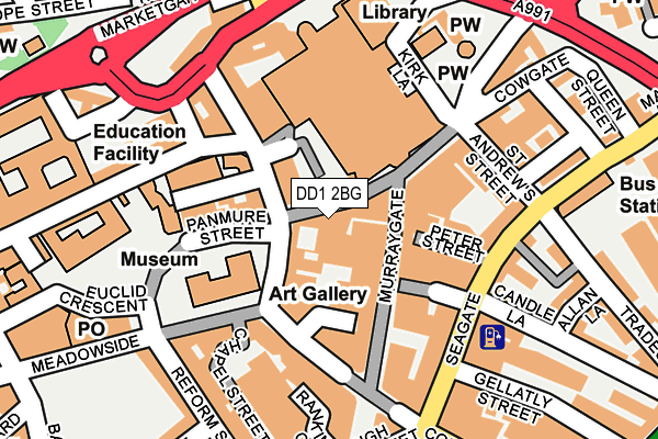 DD1 2BG map - OS OpenMap – Local (Ordnance Survey)