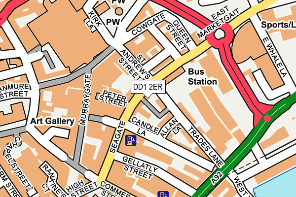 DD1 2ER map - OS OpenMap – Local (Ordnance Survey)