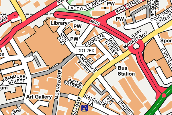 DD1 2EX map - OS OpenMap – Local (Ordnance Survey) DD1 2EX map - OS OpenMap – Local (Ordnance Survey)
